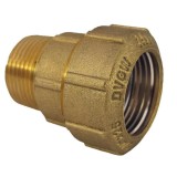 Cupleală cuşchetată din alamă pentru ţeavă PE 25x3/4&Prime; AG