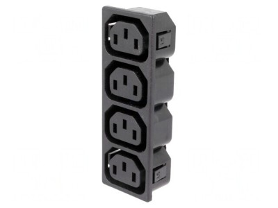 Conector alimentare AC splitter 10A 250V C13 (F) foto