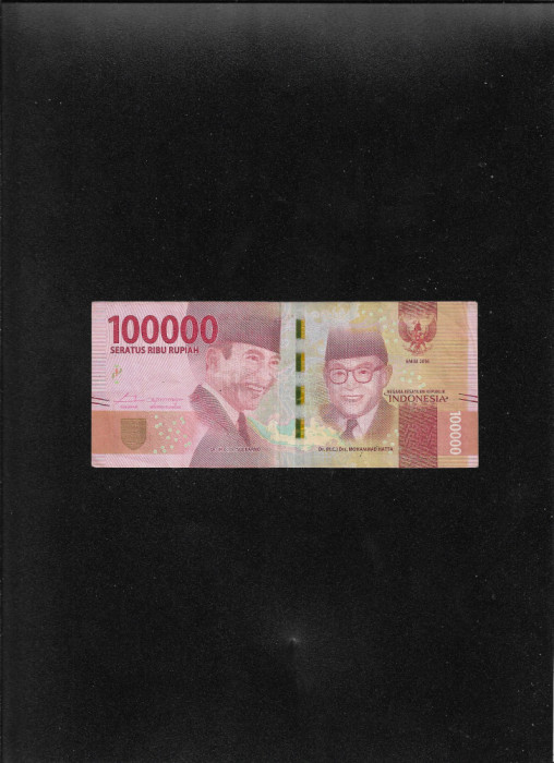 Indonesia Indonezia 100000 100.000 rupiah rupii 2016 seria958884