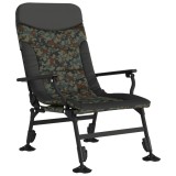 Scaun de pescuit cu cotiera, pliabil, camuflaj
