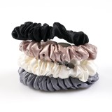 Set 4 elastice de par in nuante metalizate