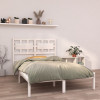 Cadru de pat mic dublu, alb, 120x190 cm, lemn masiv GartenMobel Dekor, vidaXL