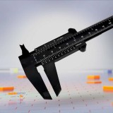 Subler Sprancene Tatuaj Microblanding, Rigla Masurare 150mm, ABS Negru - Simetrie Perfecta