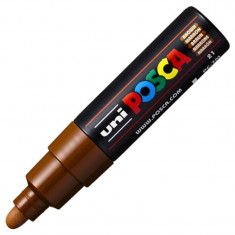 Marker cu varf rotund gros UNI PC-7M Posca 4.5-5.5 mm,maro