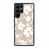 Husa Samsung Galaxy S22 Ultra - Skino Flower Glam, flori bej