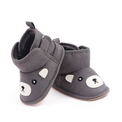 Cizmulite pentru baietei - Grey teddy (Marime Disponibila: 3-6 luni (Marimea 18 foto