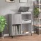 vidaXL Dulap pentru discuri gri sonoma 84,5x38x89 cm lemn compozit