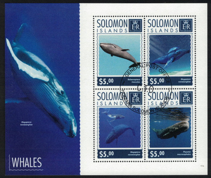 INSULELE SOLOMON 2014 - Fauna, Balene / colita noua