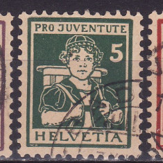 C1427 - Elvetia 1916 - Pro Juventute 3v.stampilat,serie completa,perfecta stare