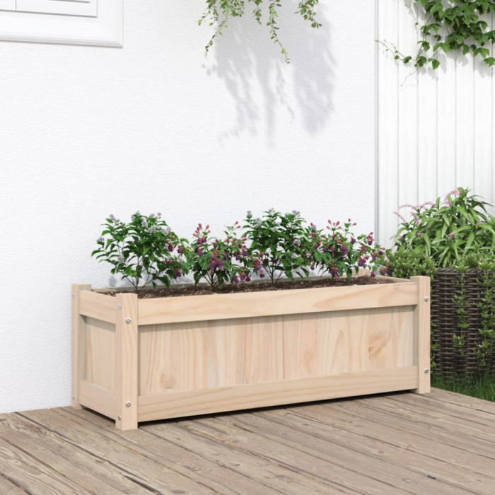 Jardiniera de gradina, 90x31x31 cm, lemn masiv de pin GartenMobel Dekor