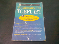 VOCABULARY FOR TOEFL IBT (CARTE IN LIMBA ENGLEZA) foto