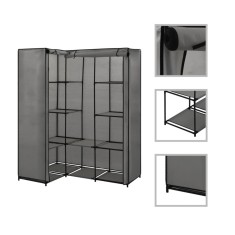Gossi sifonier de colt, gri, 130 x 87 x 169 cm