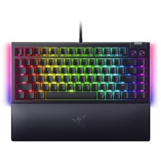 Tastatura mecanica gaming BlackWidow V4 75%, taste ABS, layout Intls. US (ISO), iluminare RGB, 6 butoane customizabile, suport pentru incheietura magn