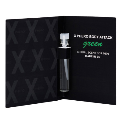 Parfum pentru bărbați pentru a atrage femeile X-Phero Body Attack Green pentru bărbați, 1 ml foto
