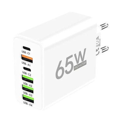 Alim USB A x4+tipC x2 retea 65W foto