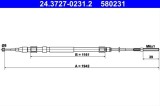 Cablu frana de parcare ATE BMW X5 E53 3.0d 3.0i 4.4i 4.6is 4.8is OE 34411165699