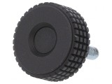 Buton de Reglare Negru &Oslash;31mm M6 16mm H24mm