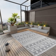vidaXL Covor d exterior, ARAKIL gri, 140 x 200 cm, PP