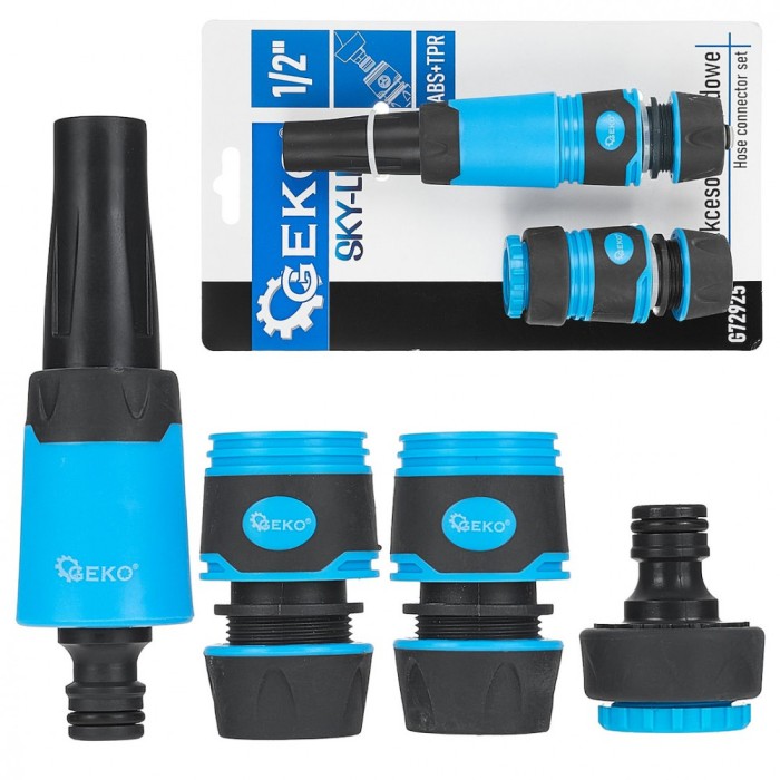 Set conectori pentru furtun Sky-Line, 1 / 2&quot;, 4 bucati, Geko G72925