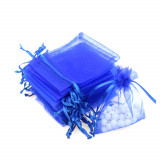 Săculeți organza dreptunghiulari 7x9cm (set 100 buc) - Albastru