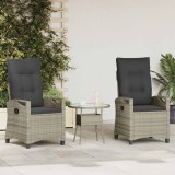 vidaXL Scaun pentru Grădină 2 pcs Gri deschis și gri &icirc;nchis 42026835