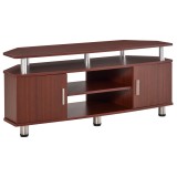 Mobilier pentru TV HOMCOM, 2 rafturi, 120x39.5x52cm, maro | Aosom RO