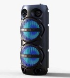 Boxa portabila cu doua difuzoare, bluetooth, 2x10W, lumini led RGB, acumulator,