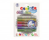 Lipici Glitter, Lavabil, 6 Culori/blister, Carioca Glitter Glue Spark