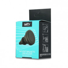 Suport Auto Universal Magnetic Ventilatie (Negru) Setty foto