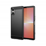 Cumpara ieftin Husa Compatibila cu Sony Xperia 5 V Techsuit Carbon Silicone Negru, Carcasa