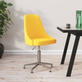 Cumpara ieftin Scaun de birou pivotant, galben muștar, material textil