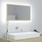 vidaXL Oglindă de baie cu LED, stejar sonoma, 80x8,5x37 cm, acril 804927