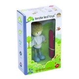 Figurina Edward si Skateboard-ul din lemn premium - cu membre ajustabile - Tender Leaf Toys, LUDICUS GAMES SRL