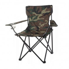 Scaun pliabil camuflaj pentru camping, gradina, pescuit, 85x53x85 cm foto