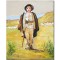 Tablou celebru Ciobanas pictat manual, 50x40cm ulei pe panza, reproducere Nicolae Grigorescu