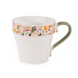 Cana Craciun portelan multicolor III 9x8.5 cm, 300 ml