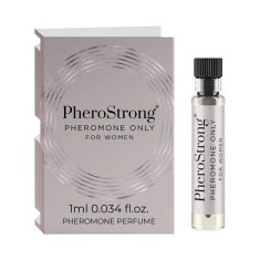 Mostră parfum cu feromoni PHEROSTRONG Only For Women, pentru femei, note de iasomie, zmeură și boabe de tonka, 1 ml