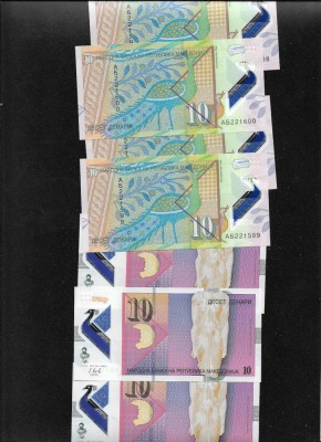 Macedonia 10 denari 2018 unc polimer pret pe bucata foto