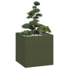 VidaXL Jardinieră verde măsline 80x80x80 cm oțel 860783