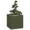 vidaXL Jardinieră verde măsline 80x80x80 cm oțel 860783