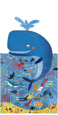 Puzzle Londji Balena albastra in ocean foto