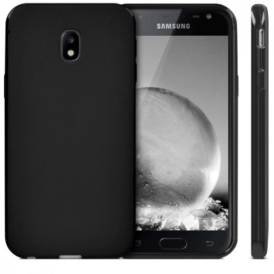 Husa protectie Samsung J530 Galaxy J5 (2017) tip carcasa slim din silicon mat, Negru foto