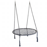 Leagan Balansoar rotund tip cuib pentru curte, gradina sau terasa, capacitate maxima 150kg, diametru 80cm, gri