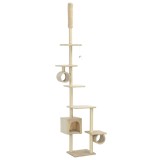 Cumpara ieftin Ansamblu pisici, stalpi funie sisal 260 cm, Bej