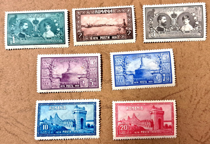 TIMBRE ROMANIA MNH LP 81/1928 -50ani de la unirea Dobrogei -Serie simplă