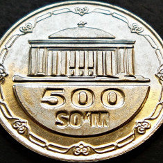 Moneda exotica 500 SOM - UZBEKISTAN, anul 2018 * cod 70 = UNC