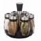 Set 6 recipiente condimente cu suport rotativ, design restaurant, Grunberg