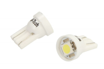 Set Bec LED W5W M-Tech, Alb, 2 buc foto