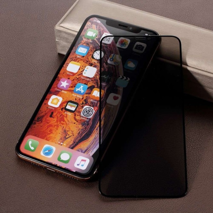 Folie sticla huawei p40 lite full glue privacy negru