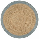 VidaXL Covor manual cu margine măslinie, 90 cm, iută